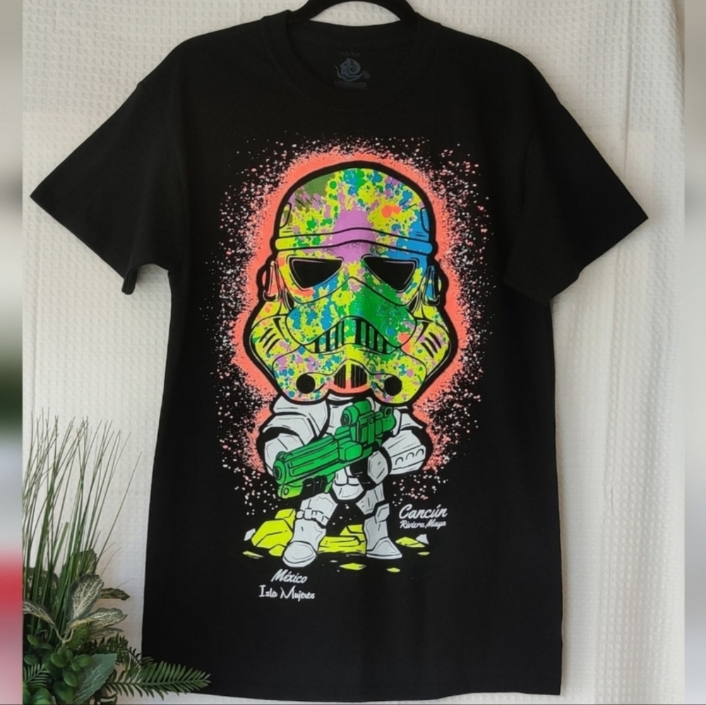Expressate,Cancun Reviera Maya Storm Trooper Men's Black T-shirt Size M